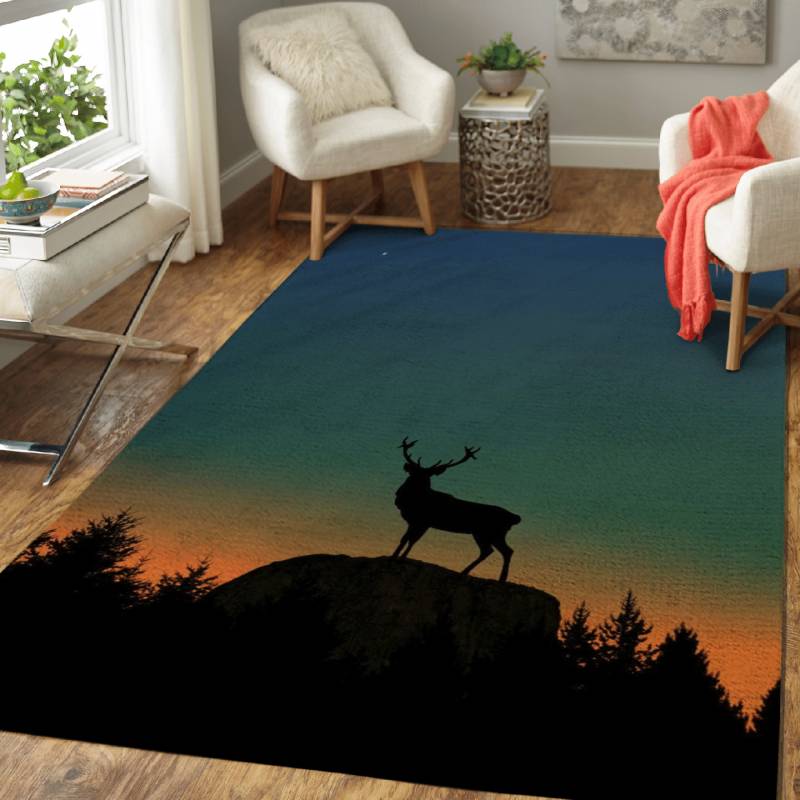 Wild Nature – Dusk – Animals Area Rug Carpet