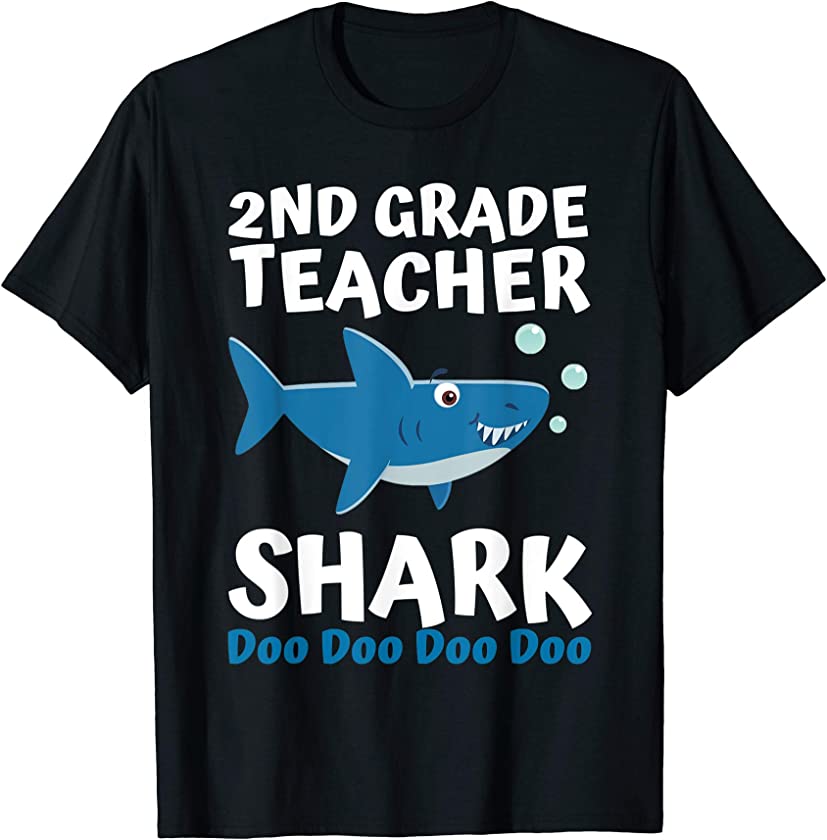 2nd Grade Teacher Shark Doo Doo Tee Men Women Back to School T-Shirt