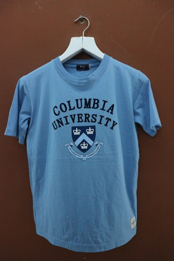 Vintage Columbia University Shirt Varsity Frat House Street Wear Top Shirt