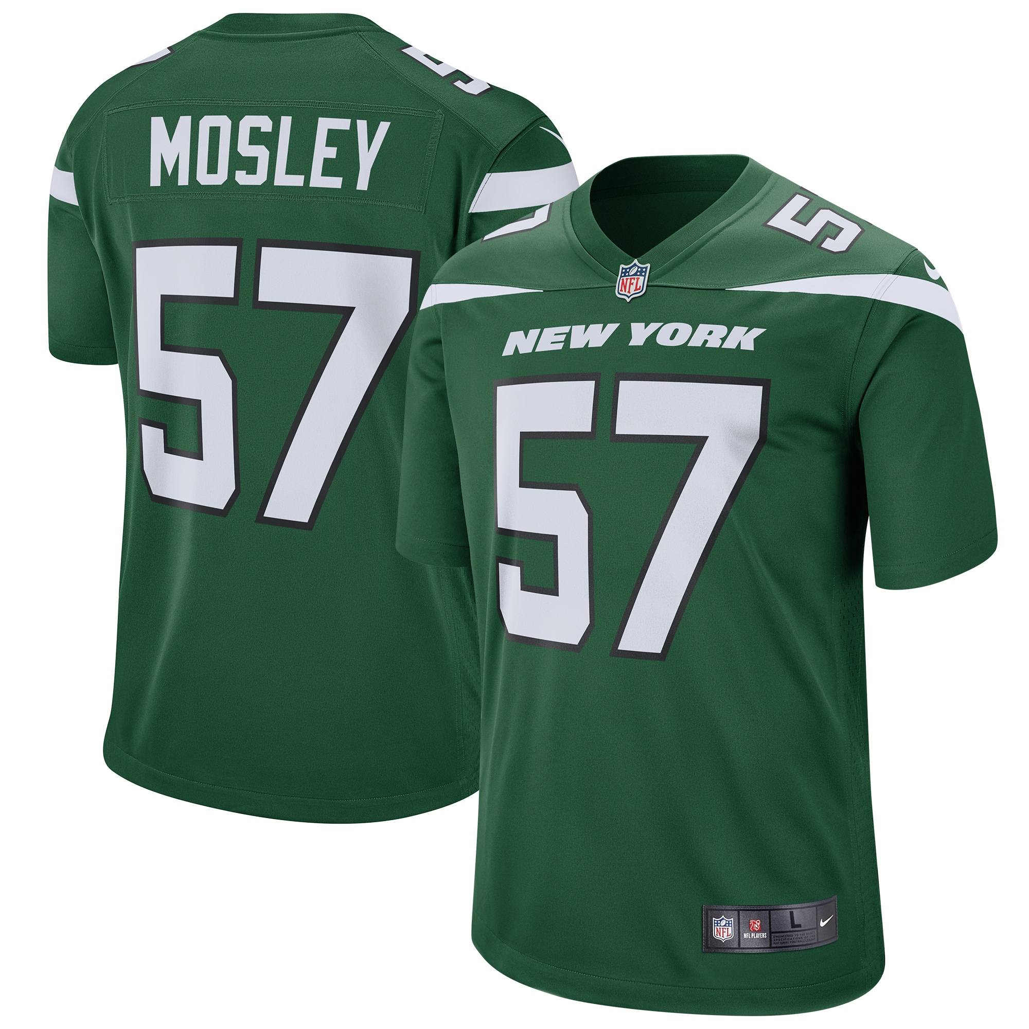 C.J. Mosley New York Jets Game Jersey – Gotham Green