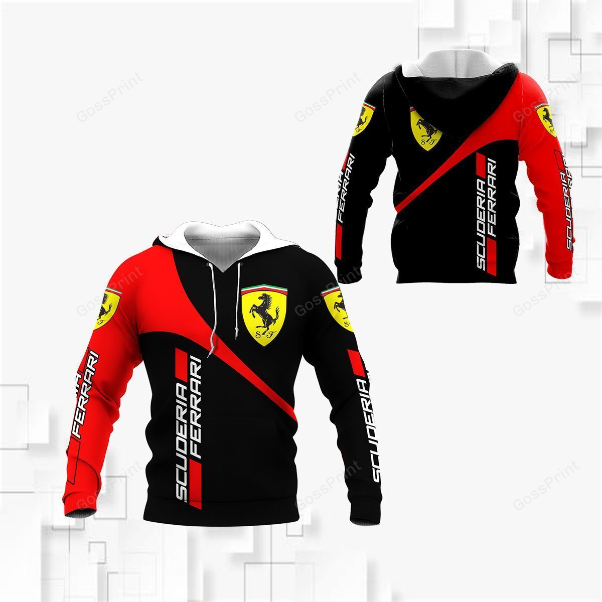 3D All Over Printed Ferarri Shirts Ver 6