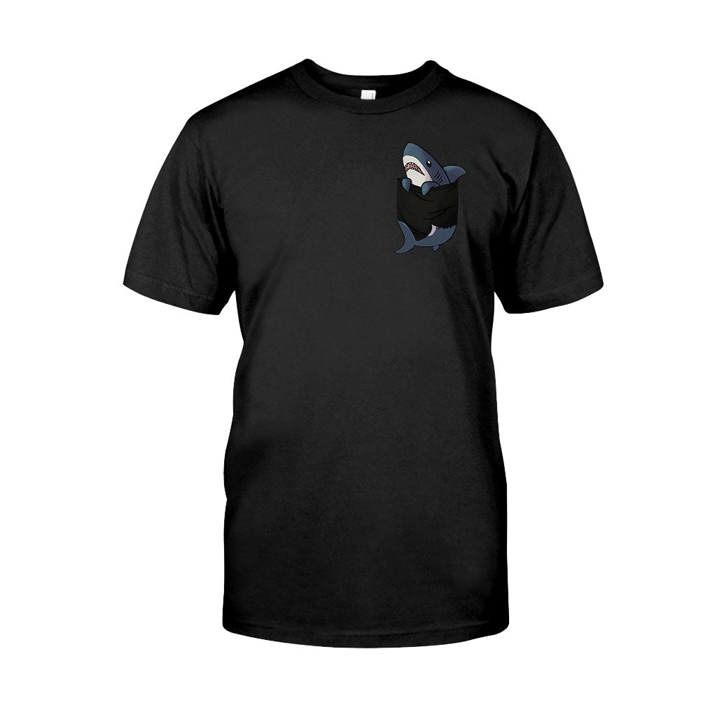 Shark Pocket  T-Shirt And Hoodie