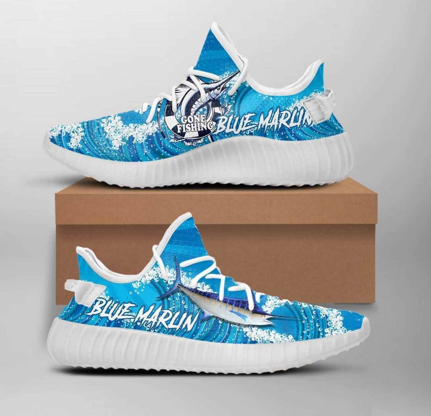 Blue Marlin Art Yeezy Boost