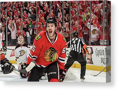 Anaheim Ducks V Chicago Blackhawks Bill Smith Canvas Print