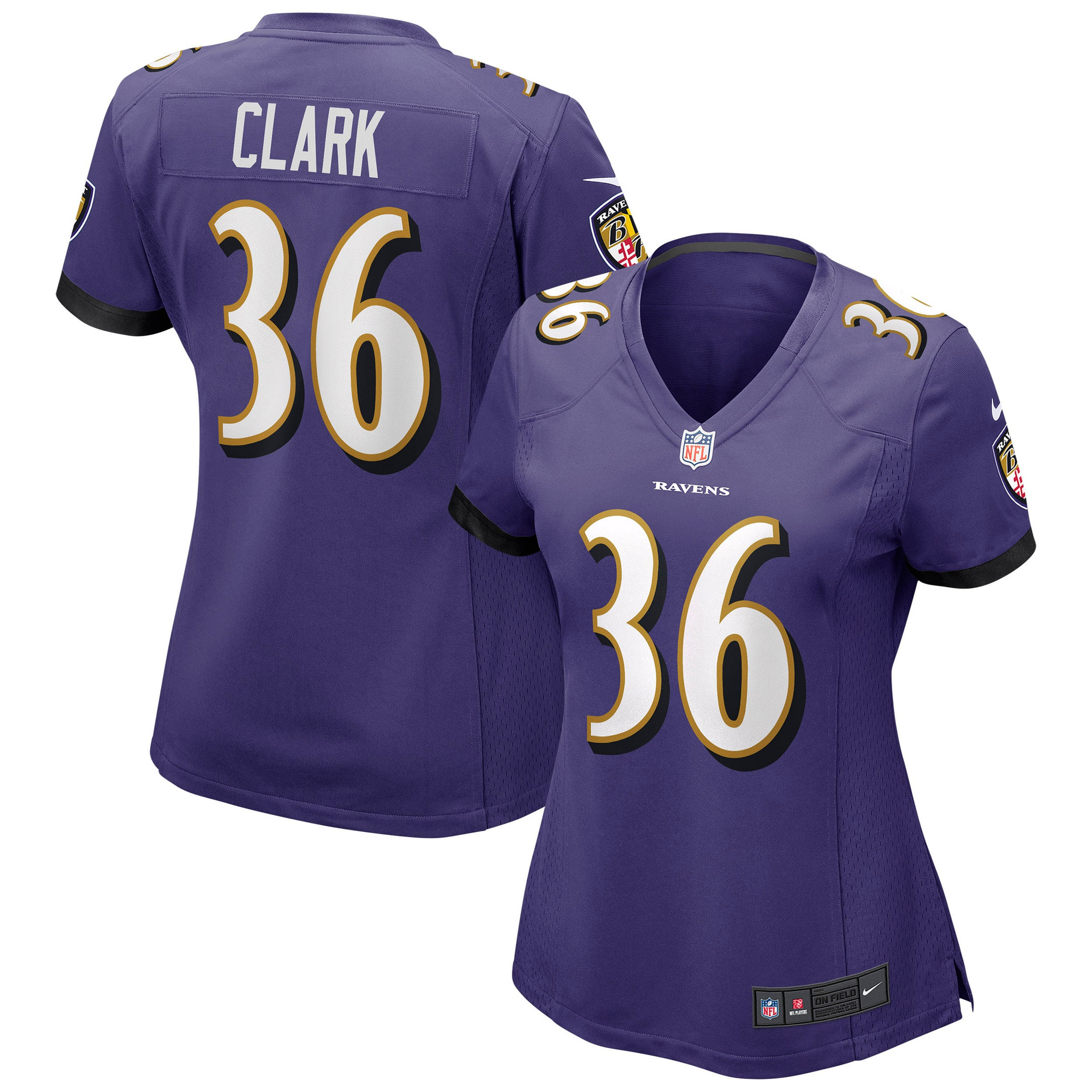 Chuck Clark Baltimore Ravens Womens Game Jersey – Purple NFL