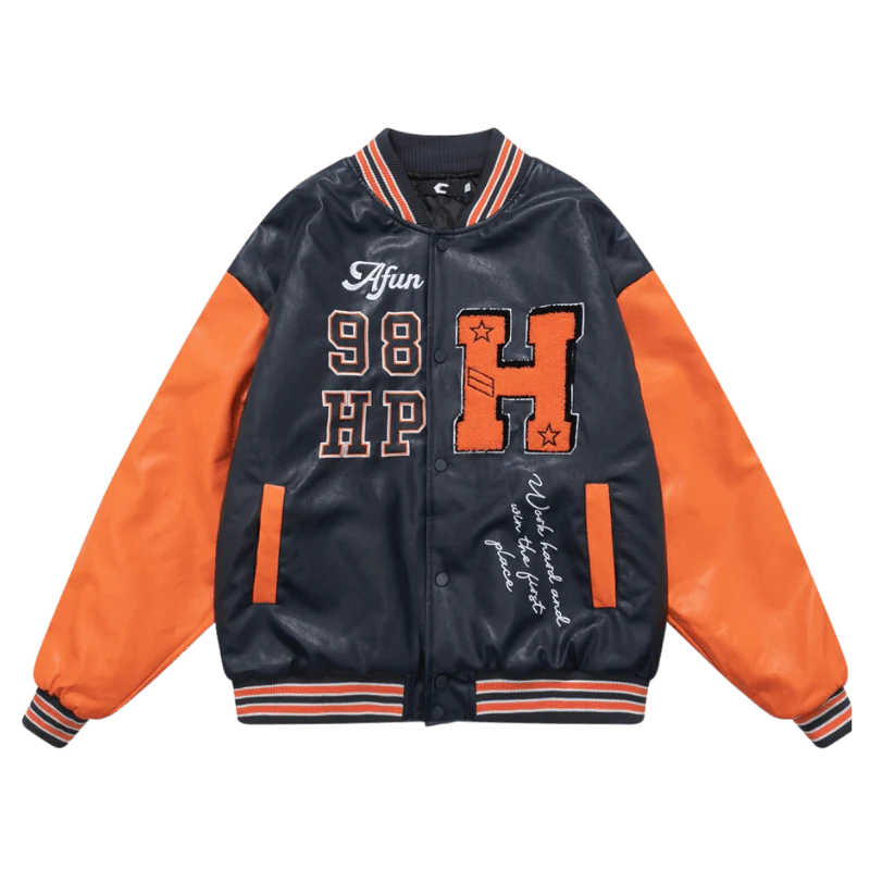 Talishko™ – Blue & Orange Richmond Baseball Jacket