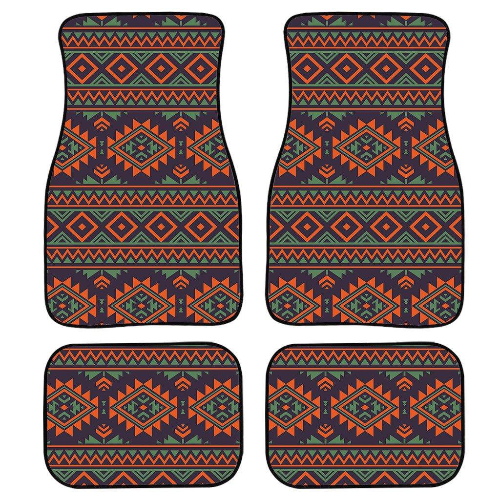 Retro Tribal Navajo Pattern Print Front And Back Car Floor Mats, Front Car Mat