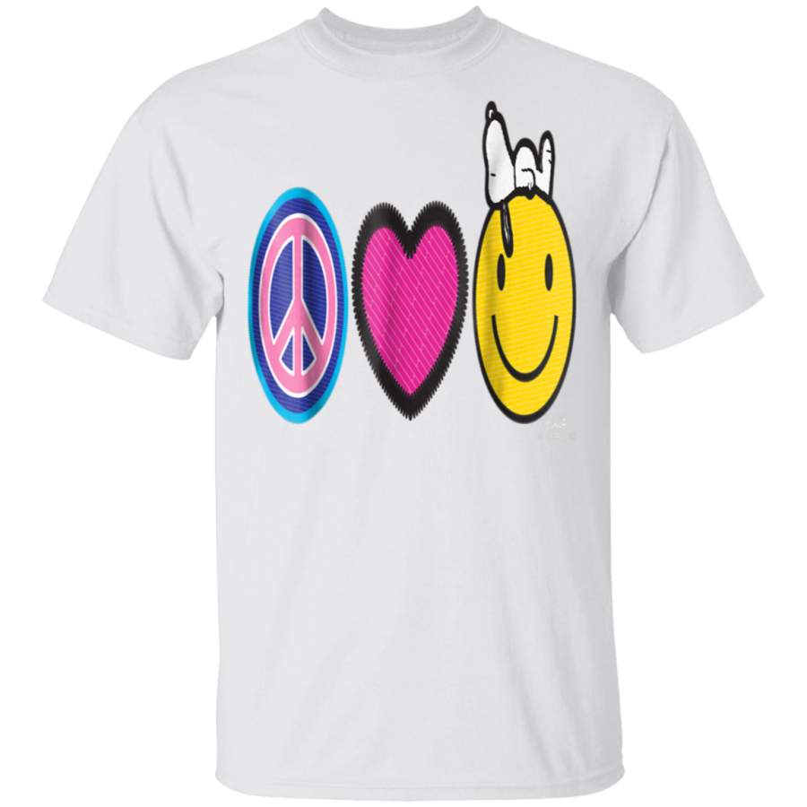 Funny Cute Snoopy Peace Love Happy Smile T Shirt