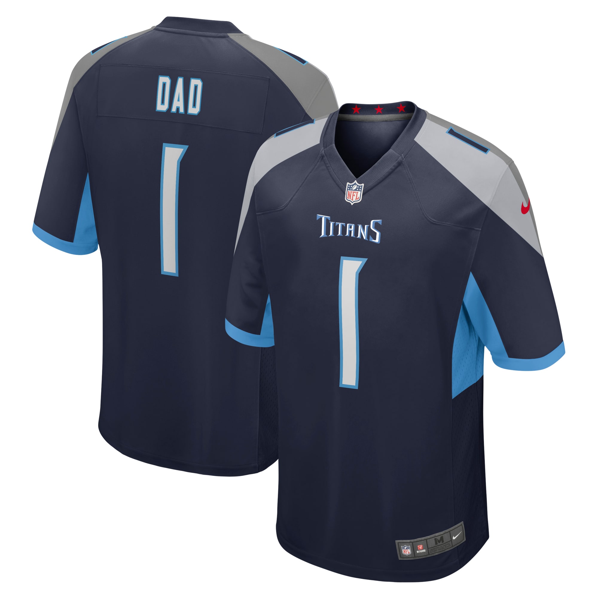 Number 1 Dad Tennessee Titans Game Jersey – Navy