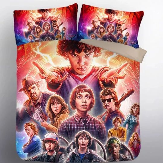 Stranger Things Eleven 12 Duvet Quilt Bedding Set