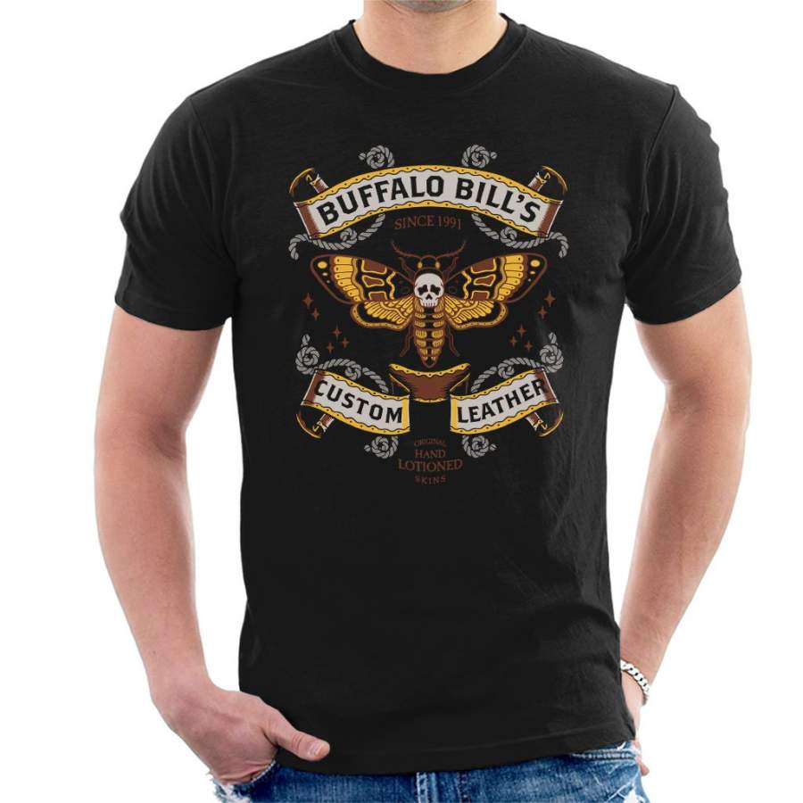 Silence Of The Lambs Buffalo Bills Custom Leather Men’s T-Shirt