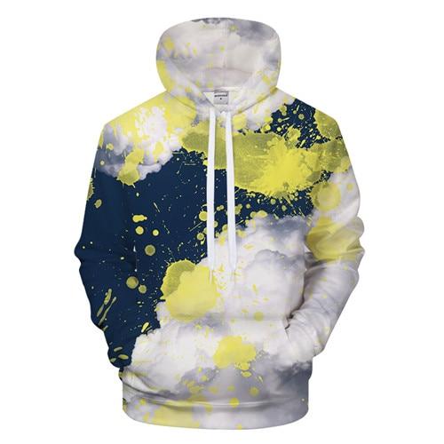 Contemporary Yellow Paint Splatter Hoodie