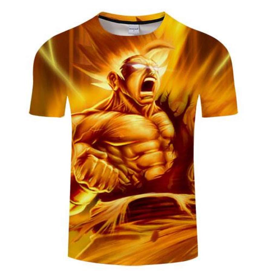 Boys Superman 3D Print T shirt Men Dragon Ball Summer Anime ShortSleeve Streetwear Saiyan Top&Tee Tshirts Drop Ship ZOOTOP BEAR