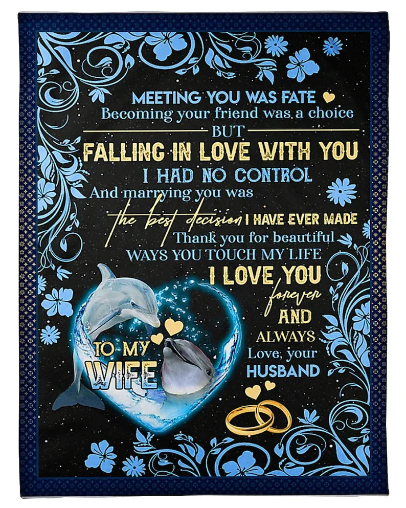 To My Wife,Falling In Love With You Blanket,Love Your Husband Fleece Gift For Wife Family Home Decor Bedding Couch Sofa Soft And Comfy Cozy