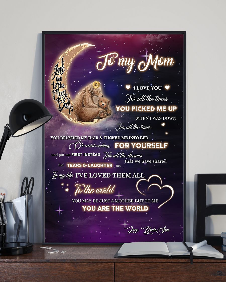 You’re The World Canvas And Poster, Best Mother’s Day Gift Ideas, Mother’s Day Gift From Son To Mom, Warm Home Decor Wall Art Visual Art