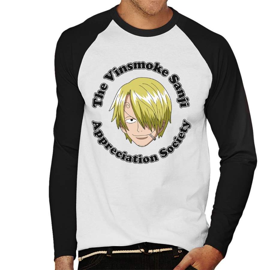 The Vinsmoke Sanji Appreciation Society One Piece Men’s Baseball Long Sleeved T-shirt