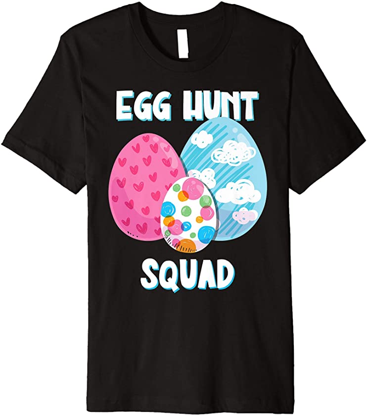 Colorful Easter Eggs Cute Easter Squad Bunny Egg Hunt Squad Premium T-Shirt