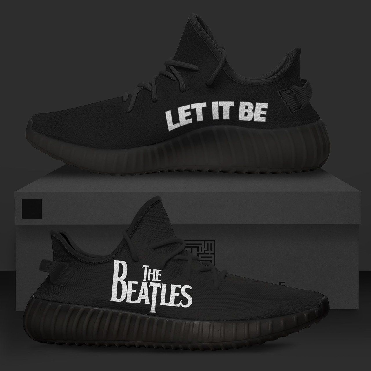 The Beatles Music Custom Shoes Sport Sneakers Let It Be Yeezy Boost 350 – Yeezy Shoes