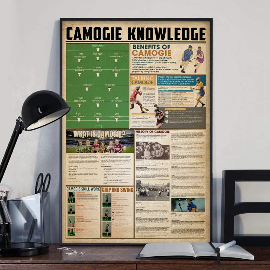 Wozoro Unframed Poster Camogie Knowledge Size 11×17, 16×24, 24×36 inch