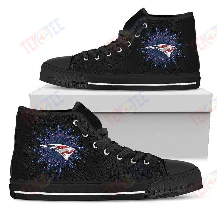 Mens Womens Fireworks New England Patriots High Top Shoes TMT473