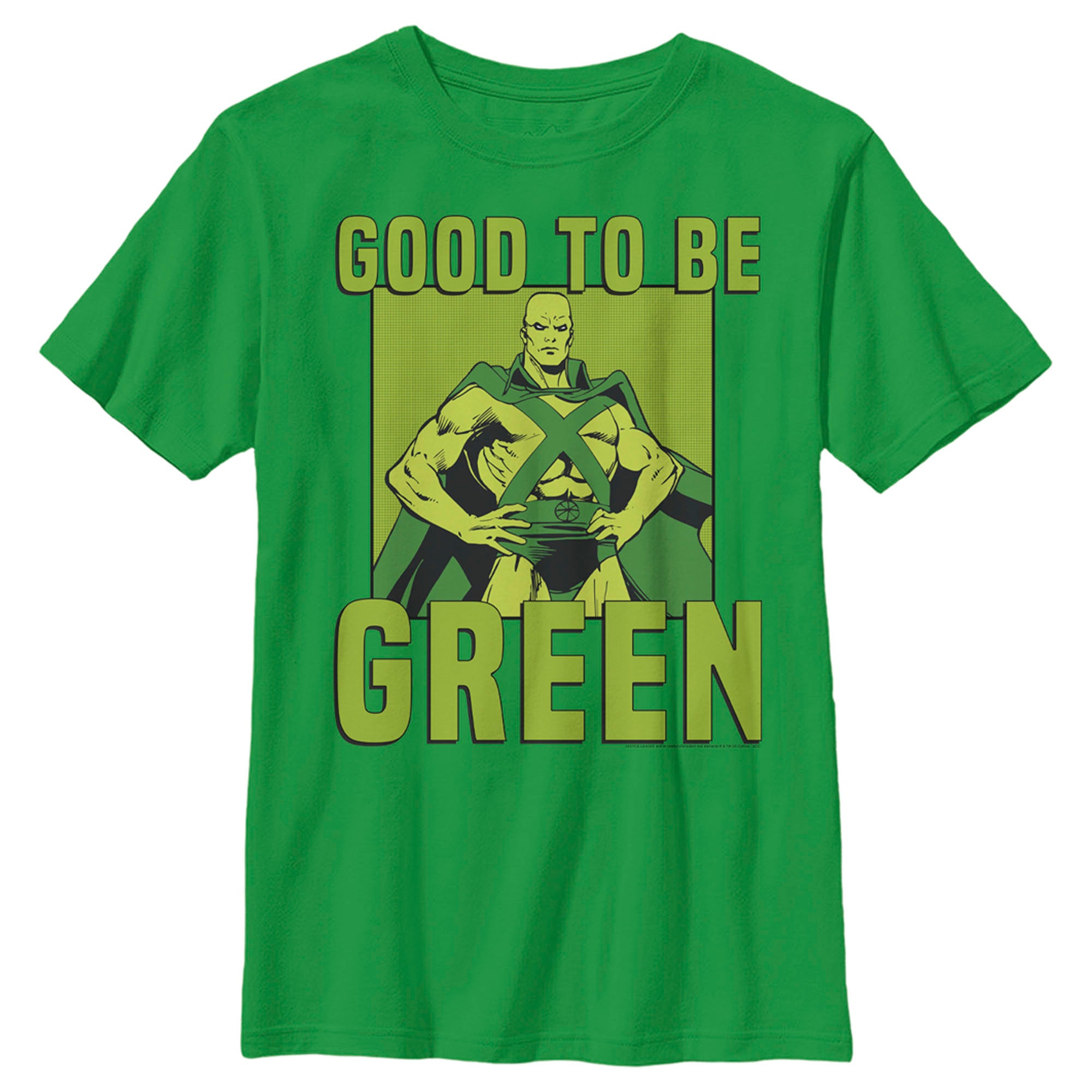 Boy’S Justice League St. Patrick’S Day Martian Manhunter Good To Be Green T-Shirt