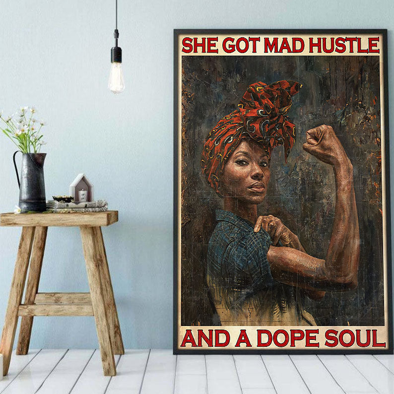 South Africa Custom Canvas Prints Perfect African Poster Black Woman Illustration Black Man Beautiful Canvas Wall Decor