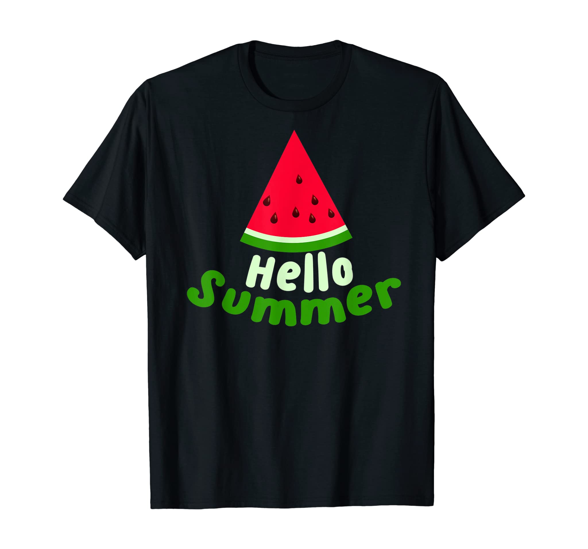 Hello Summer Watermelon Funny Summer Break vacation Cool T-Shirt