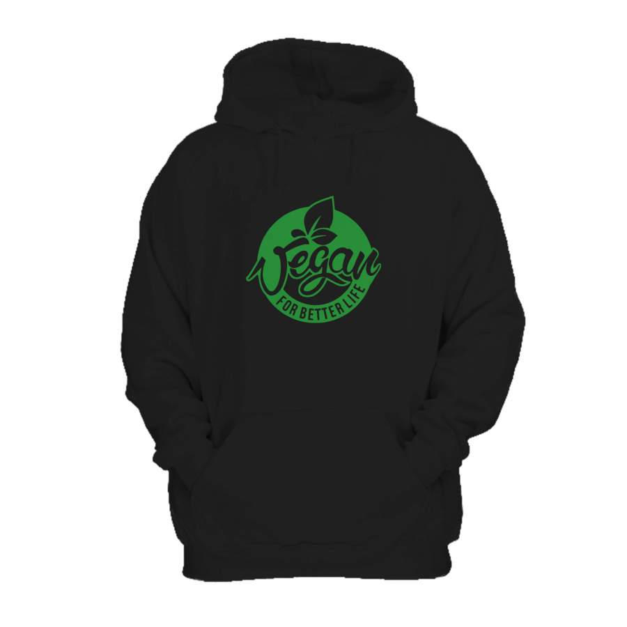 Vegan For Life Vegetarian Animal Rights Hoodie