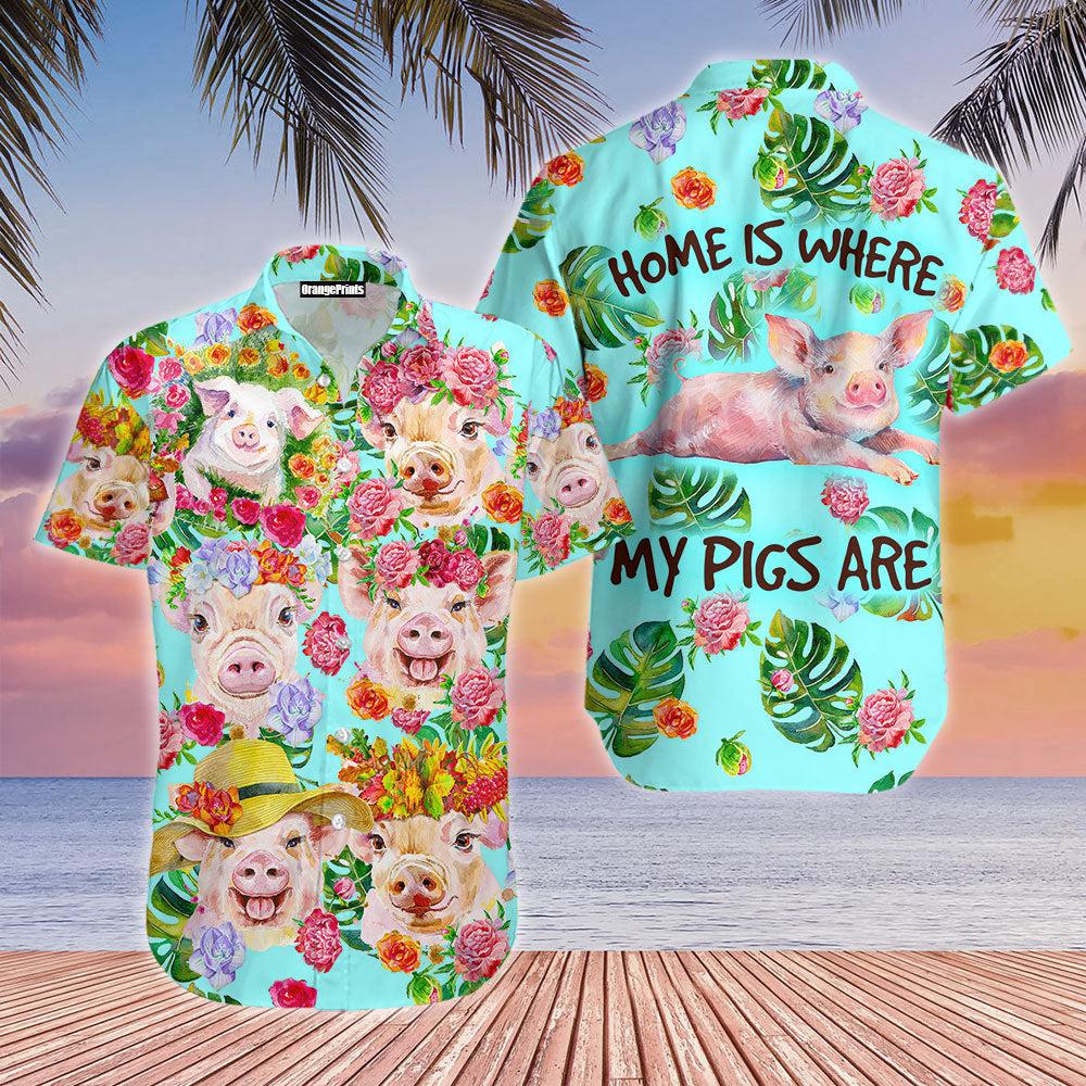 Farmer Pig Home Is Where My Pigs Are Hawaii Shirt For Men Women Ha16536