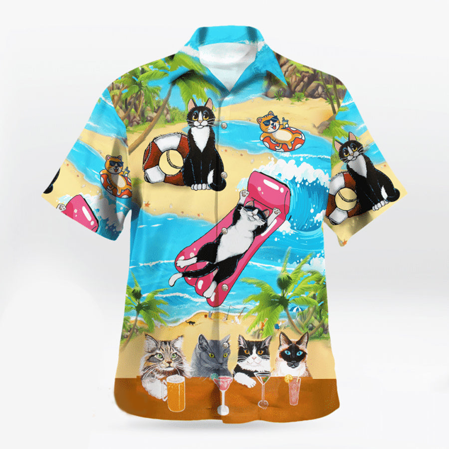 Cat Hawaii Vintage Beach Gift For Him Ha56065