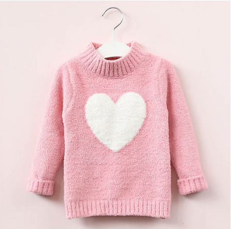 sweater girl 2019 winter long sleeve warm spring knitted baby girls sweater girls pullover top 4 8 years heart sweater girls alx