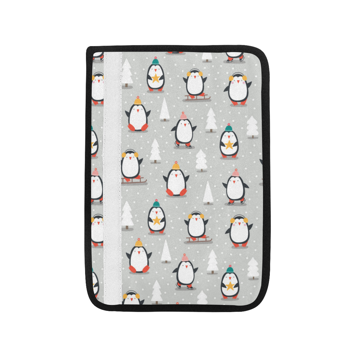 Cute Penguin Christmas Pattern Car Seat Belt Cover