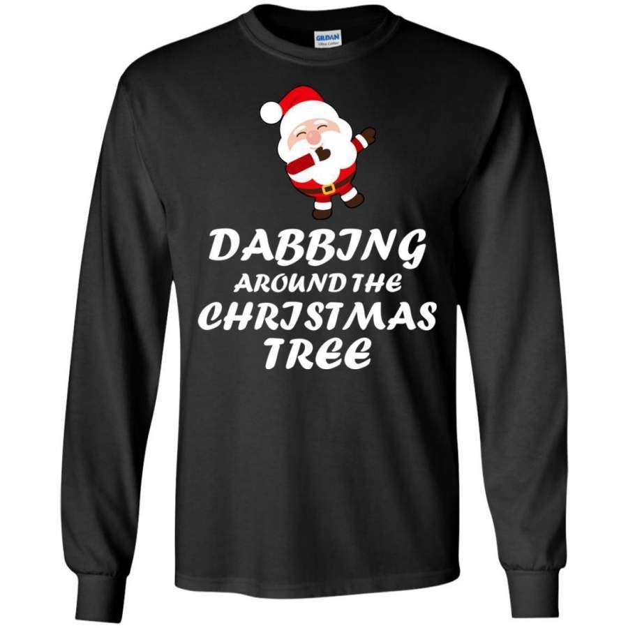 Santa Claus Dabbing Around The Christmas Tree LS shirt/Sweatshirt/Hoodie