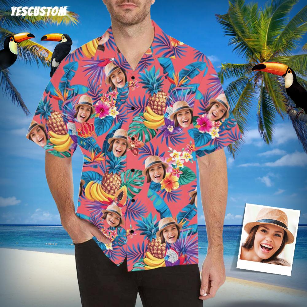 Custom Face All Over Print Hawaii Shirt Ha50386