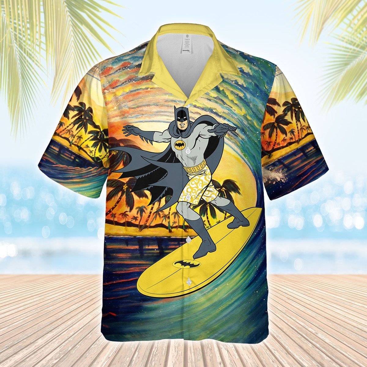 Batman Surfing For Man And Woman Print Short Sleeve Hawaii Shirt Ha42403