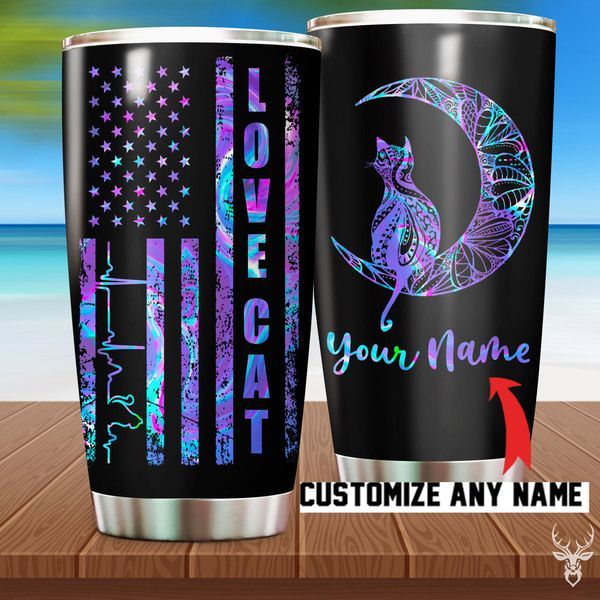 Cats Flag Custom Name Steel Tumbler N-F VDA192006N03VT