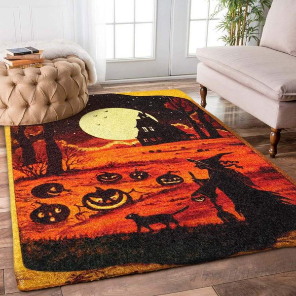 Halloween Witch Cat Pumpkin Rug RCDD81F46032