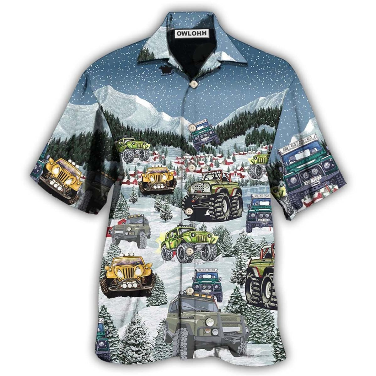 Jeep Snow Party Merry Christmas Hawaii Shirt Ha109696