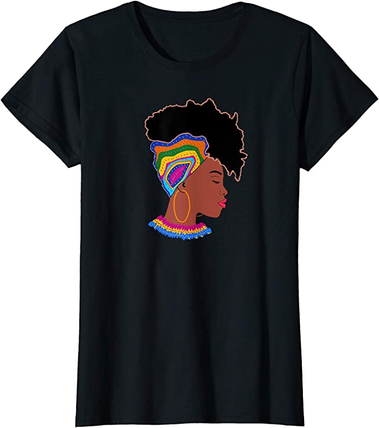 African American Beautiful Afro girl T-Shirt