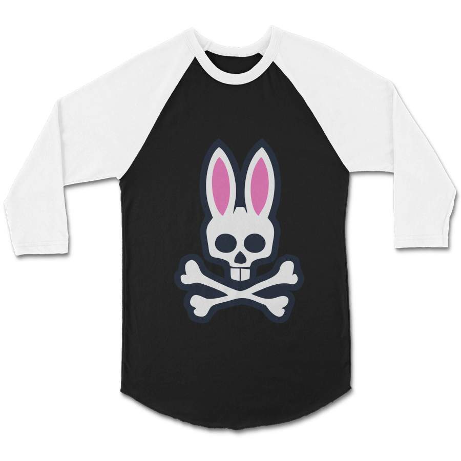 Bunny For Guys Rabbit Graphic Art CPY Unisex 3/4 Sleeve Baseball Tee T-Shirt