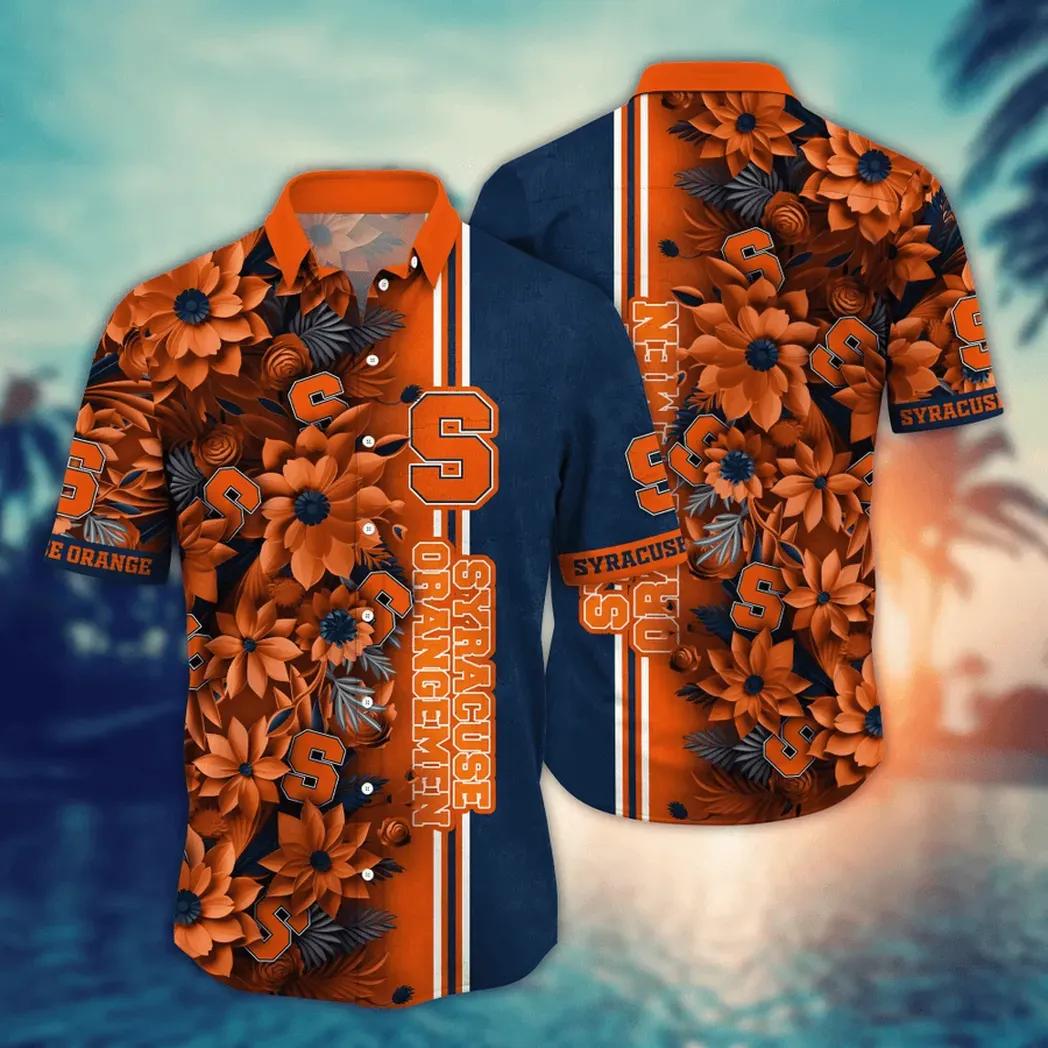 Syracuse Orange Ncaa Flower Aloha Hawaiian Shirt 4, Ncaa Hawaiian Shirt