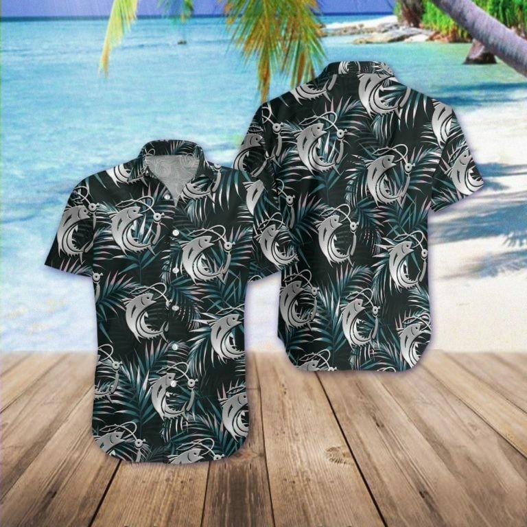 Hawaii Aloha Shirts Fishing Hook Metal Tropical Ha32081