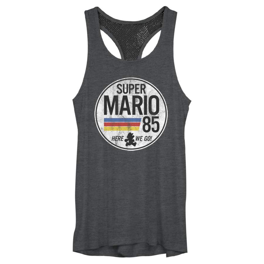 Nintendo Junior’s Super Mario Retro Rainbow Ring Mesh Racerback Tank