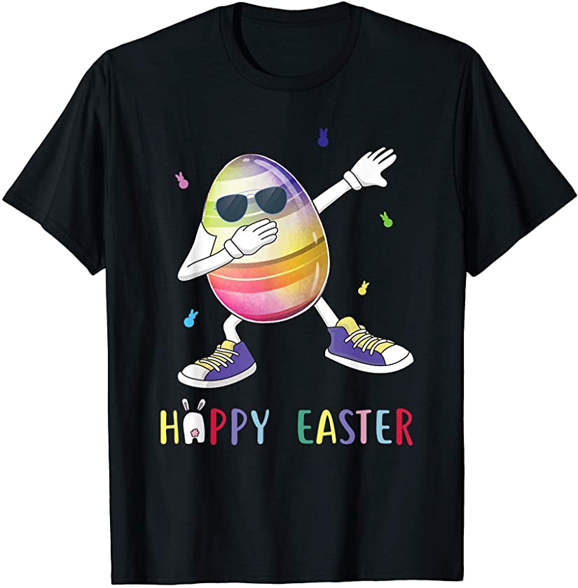 Dabbing Easter Bunny Eggs Funny Dab Boys Girls Kid T-Shirt