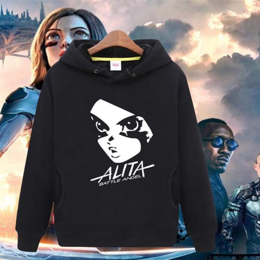 2019 Alita Battle Angel Unisex Black Pullover Hoodie