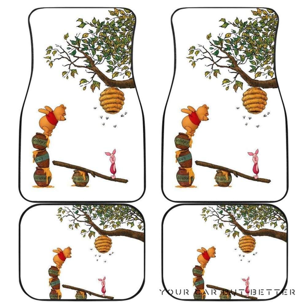 Pooh And Piglet Car Floor Mats Personalized Car Seat Floor Mat Custom Print