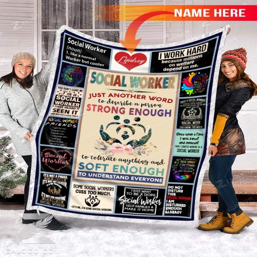 Zalooo – Fleece Blanket – Social Worker – Strong And Soft Enough