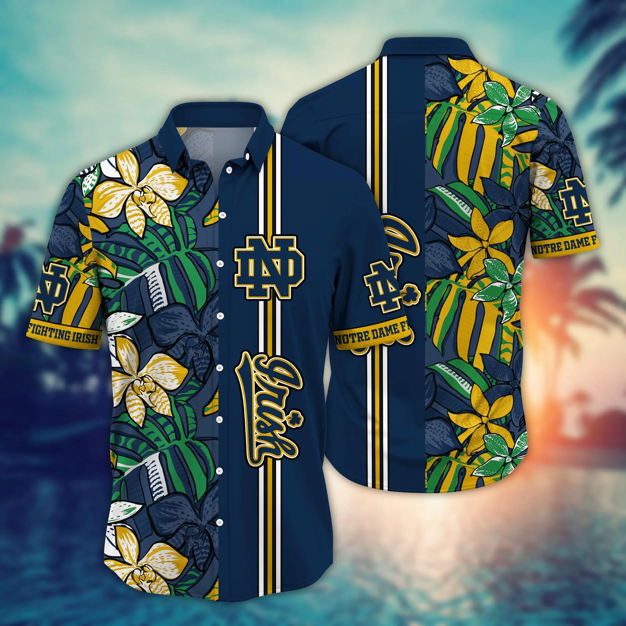 Notre Dame Fighting Irish NCCA Hawaiian Shirt August Cup Tie Shirts