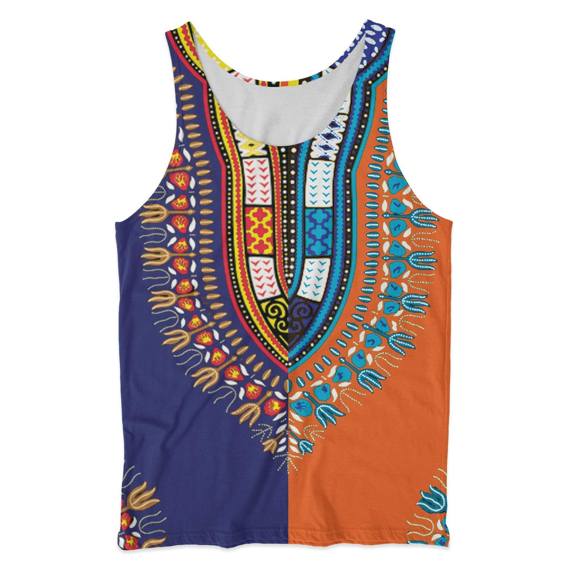 Greek Life Tank Top – Dashiki Two-Sided Blue Orange