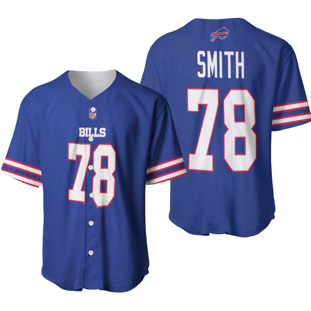 Buffalo Bills Bruce Smith #78 NFL Legend Player American Football Game Royal 3D Designed Allover Gift For Bills Fans Baseball Jersey